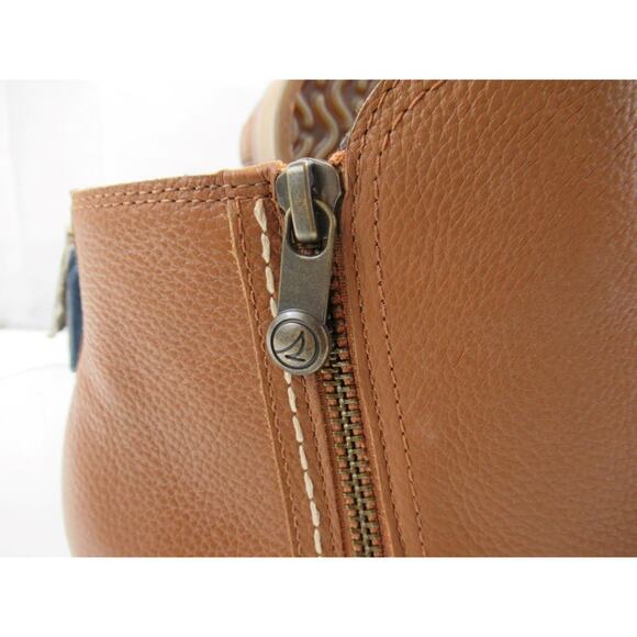 Women's Sperry Size 8.5 Seaport Storm 2.0 Booties Water Resistant Leather Tan - Picture 7 of 10